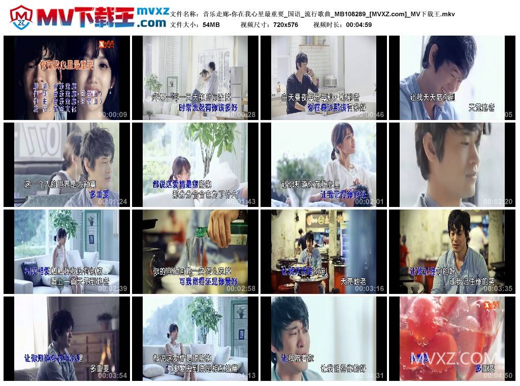 音乐走廊-你在我心里最重要_国语_流行歌曲_MB108289